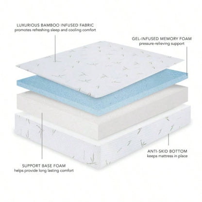 10 - Inch Dual Layer Foam Mattress with Infused Cover - Twin