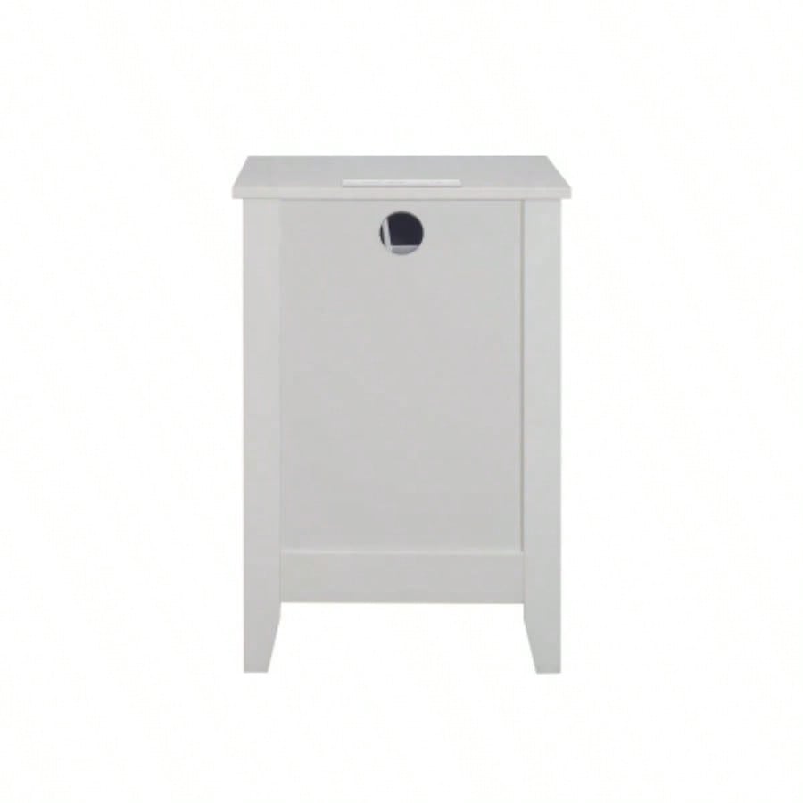 White 3 Drawer Nightstand with Charging Station and USB Ports Power Outlets, Wooden Bed Side Table/End Table Modern Night Stands Bedrooms