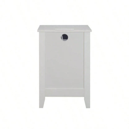 White 3 Drawer Nightstand with Charging Station and USB Ports Power Outlets, Wooden Bed Side Table/End Table Modern Night Stands Bedrooms