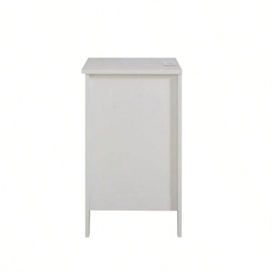 White 3 Drawer Nightstand with Charging Station and USB Ports Power Outlets, Wooden Bed Side Table/End Table Modern Night Stands Bedrooms