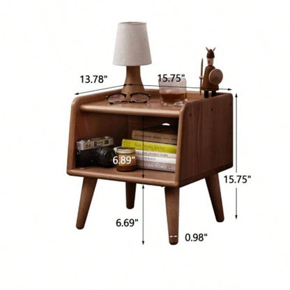 Solid Wood Bedside Cabinet Modern Simple Nightstands European Beech Bedside Cabinet Nordic Bedroom Solid Beech Storage Cabinet 0.4m