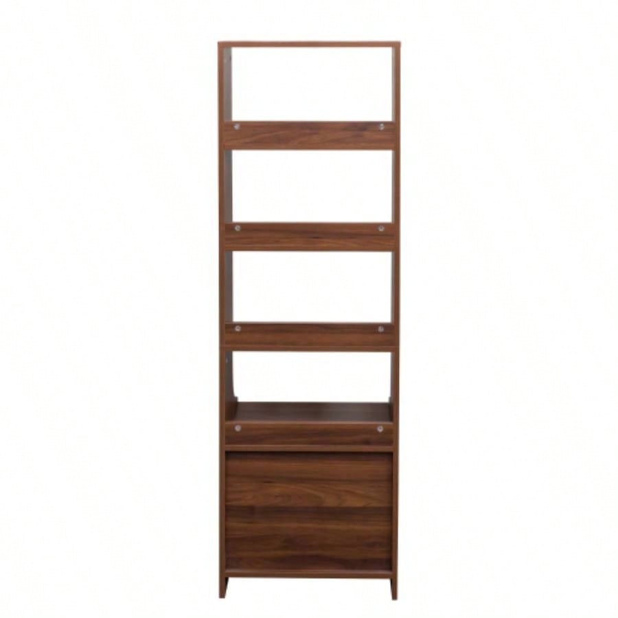 Night Stand with Bookshelf, Night Stand with 2 Storage Drawers Bedroom