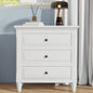 USTYLE 28painted Nightstand with 3 Drawers and Smooth Gliding Rails, Simple Bedside Cabinet with Metal handle, Minimalist Sofa Side Table with rubber Bedroom Sofa Couch Office