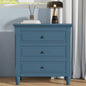 USTYLE 28painted Nightstand with 3 Drawers and Smooth Gliding Rails, Simple Bedside Cabinet with Metal handle, Minimalist Sofa Side Table with rubber Bedroom Sofa Couch Office