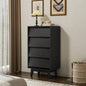 2 Set Nightstands Features Vintage - style and Bevel Design, Made of MDF, Mid Modern Nightstand, Night Stand Bedroom