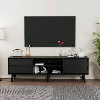 2 Set Nightstands Features Vintage - style and Bevel Design, Made of MDF, Mid Modern Nightstand, Night Stand Bedroom