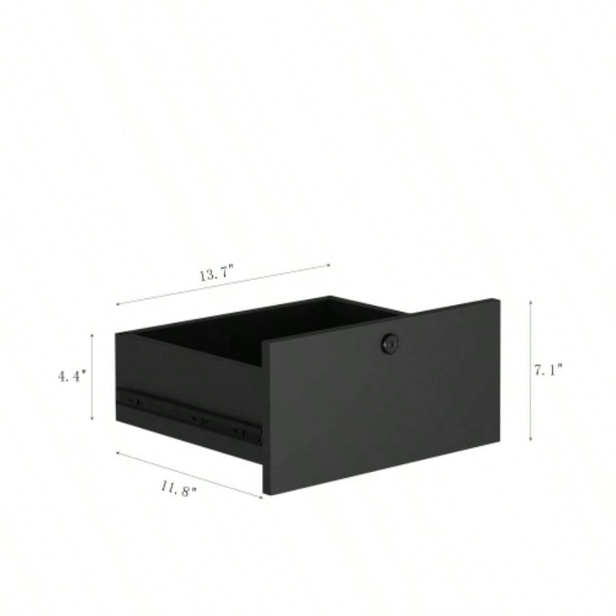 Nightstand with Charging Station, Nightstand with Night Light, Modern Night Stand with Bookshelf, Bedside Tables with Storage Cabinet Bedroom, Black