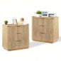 3 Drawers Drasser 2PCS, 27.6 Wide Modern Chest of Drawers Curved wave Design, Nightstand, Wood Drawer Organizer Bedroom, Living Room, Hallway, Walnut, 27.6x 15.8Dx 27.4H.
