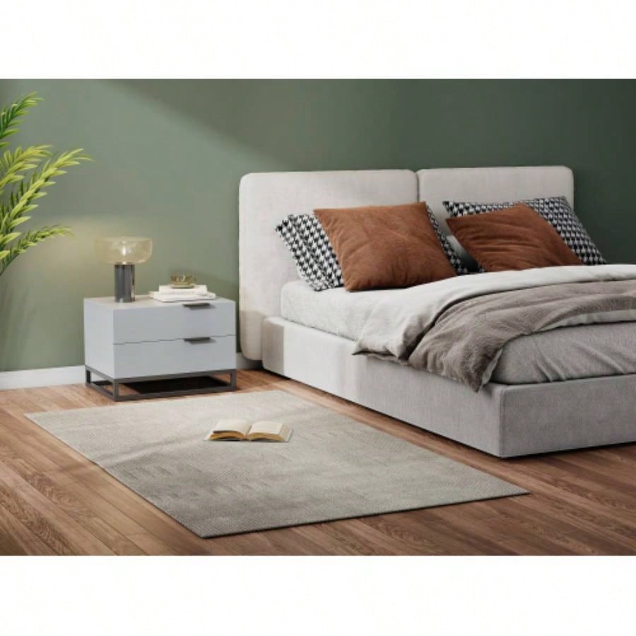22 white Nightstand with 2 Drawer, Small Dressers Closet, Wood Storage Cabinet Hallway Bedroom Entryway, Sofa Beside Table Drawer Chest