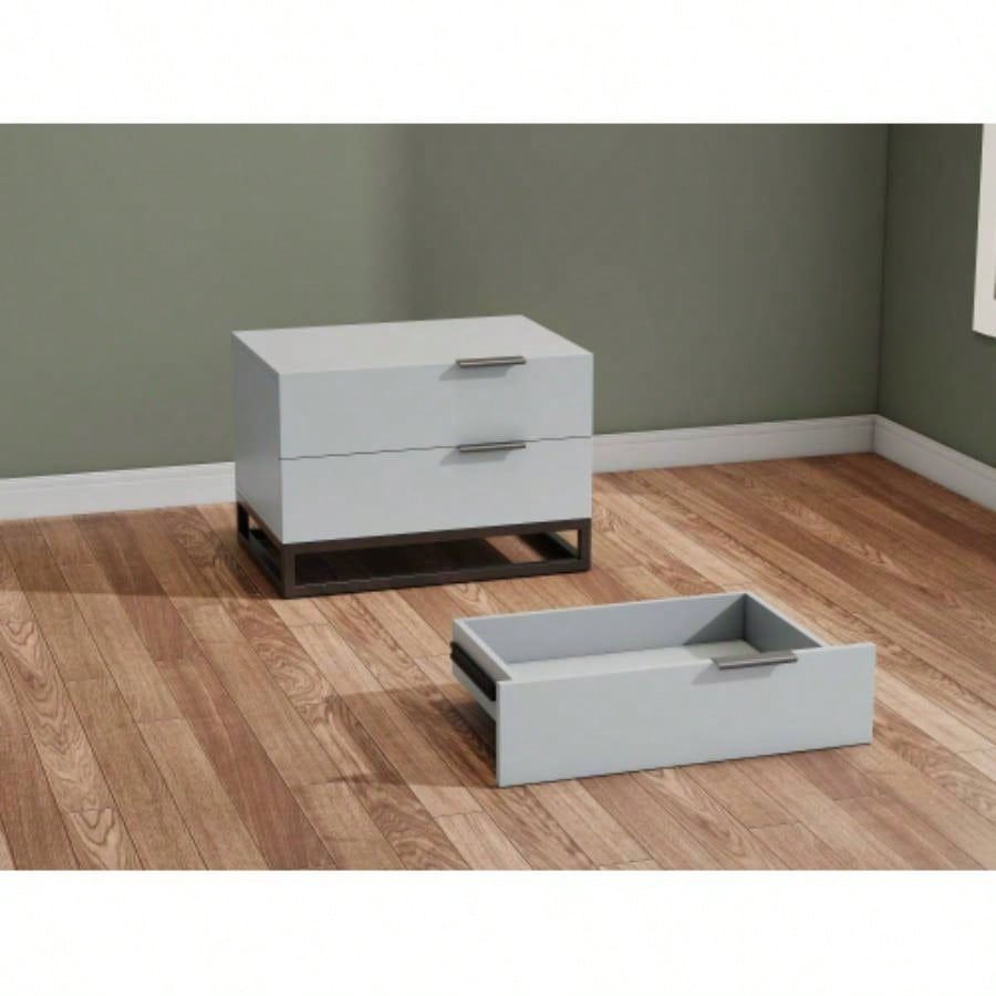 22 white Nightstand with 2 Drawer, Small Dressers Closet, Wood Storage Cabinet Hallway Bedroom Entryway, Sofa Beside Table Drawer Chest
