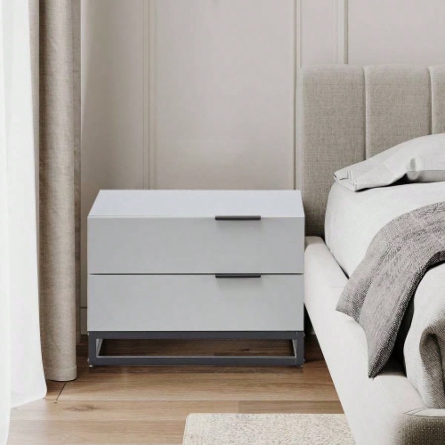 22 white Nightstand with 2 Drawer, Small Dressers Closet, Wood Storage Cabinet Hallway Bedroom Entryway, Sofa Beside Table Drawer Chest