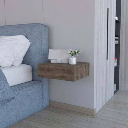 White Wall - Mounted Floating Nightstand