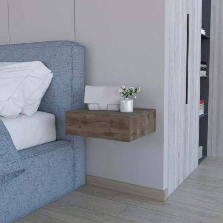 White Wall - Mounted Floating Nightstand