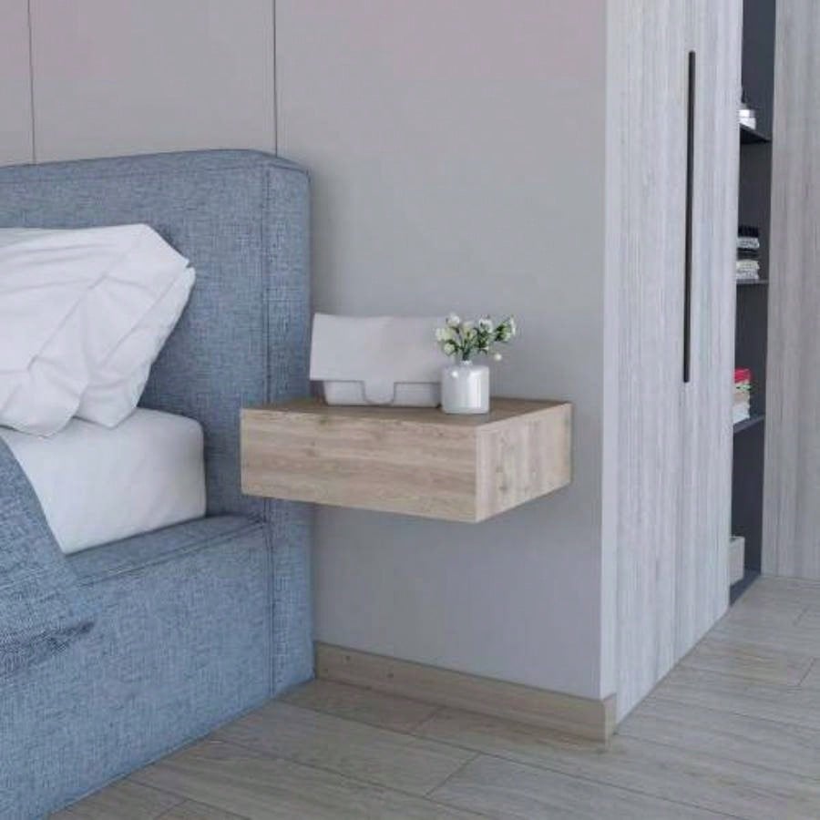White Wall - Mounted Floating Nightstand