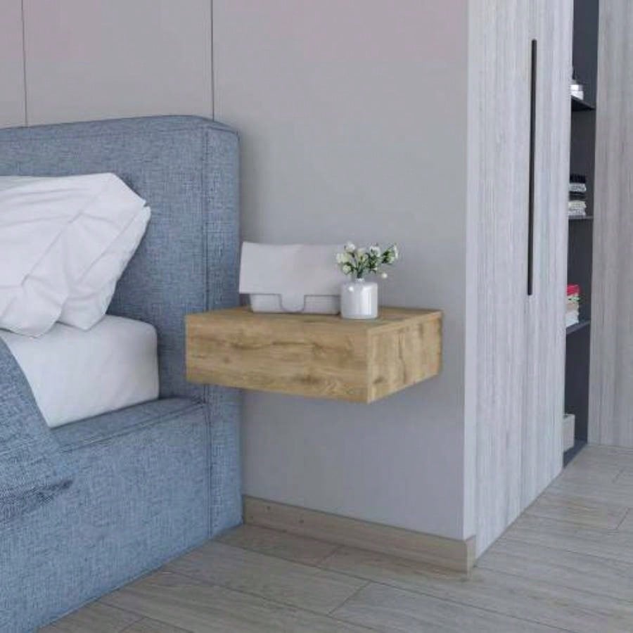 White Wall - Mounted Floating Nightstand