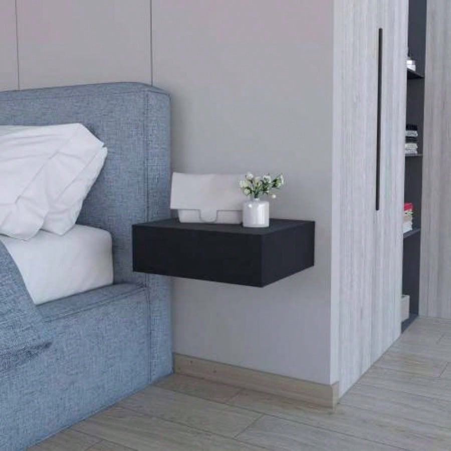 White Wall - Mounted Floating Nightstand