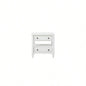Open Nightstand White With 2 Drawers