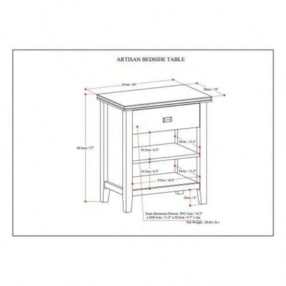Artisan - Bedside Table - Distressed
