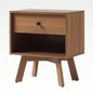 Mid - Modern Minimalist 1 - Drawer Nightstand - Mocha