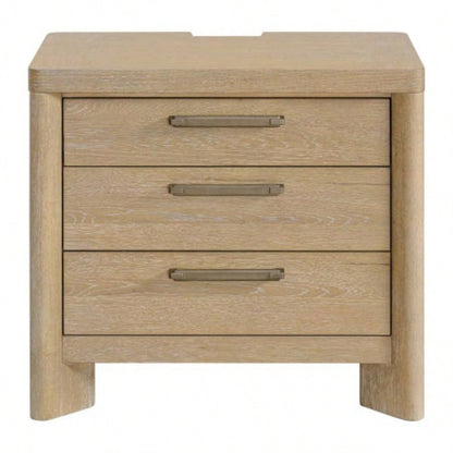 Tan 3 - Drawer Nightstand