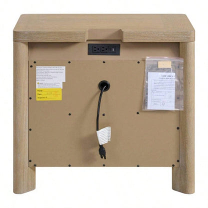 Tan 3 - Drawer Nightstand