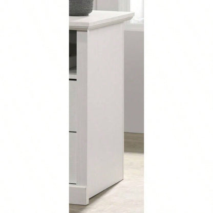 Elara 22 White 2 - Drawer Nightstand Bedside Table with USB charging Ports