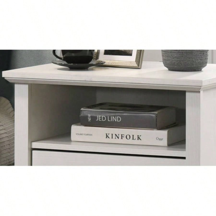 Elara 22 White 2 - Drawer Nightstand Bedside Table with USB charging Ports
