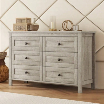 2 - Drawer Farmhouse Wooden Nightstand with Well - proportioned Design and Sleek Lines, Wood Side Table with Storage Cabinet Bedroom, Antique Gray
