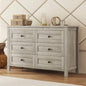 2 - Drawer Farmhouse Wooden Nightstand with Well - proportioned Design and Sleek Lines, Wood Side Table with Storage Cabinet Bedroom, Antique Gray