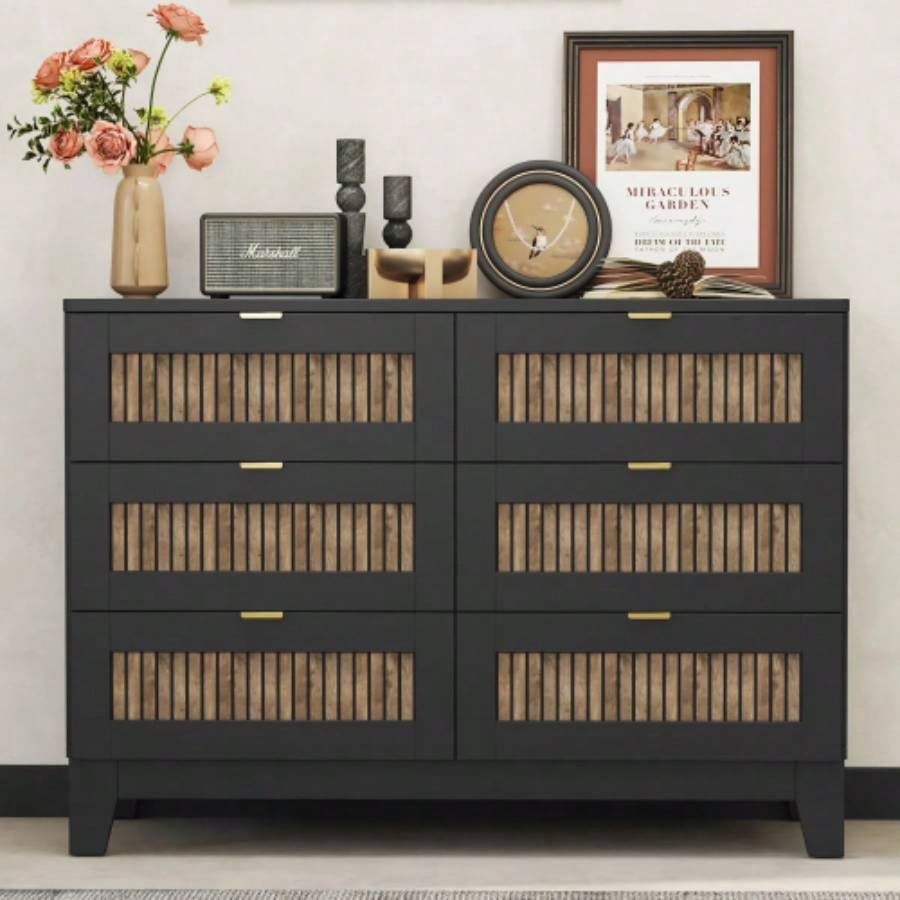 2 - Drawer Farmhouse Wooden Nightstand with Wooden Strip Stickers Decoration and Metal Handle, Wood Side Table with Storage Cabinet Bedroom, White