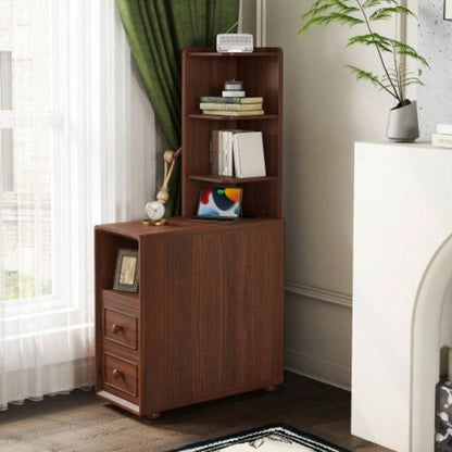 End Table with Drawers, Corner Table with Open Shelves, Tall Side Table Bedroom and CornerExpect Arrival Date 2025/4/16