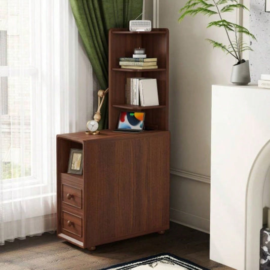 End Table with Drawers, Corner Table with Open Shelves, Tall Side Table Bedroom and CornerExpect Arrival Date 2025/4/16