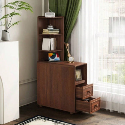 End Table with Drawers, Corner Table with Open Shelves, Tall Side Table Bedroom and CornerExpect Arrival Date 2025/4/16