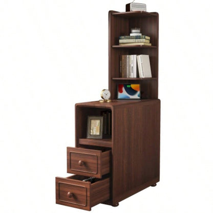 End Table with Drawers, Corner Table with Open Shelves, Tall Side Table Bedroom and CornerExpect Arrival Date 2025/4/16