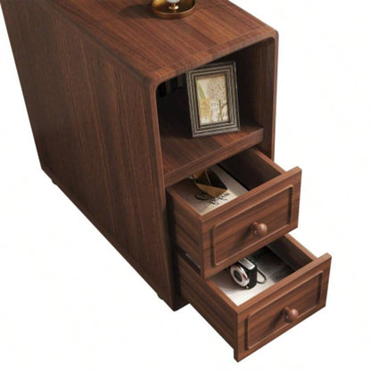 End Table with Drawers, Corner Table with Open Shelves, Tall Side Table Bedroom and CornerExpect Arrival Date 2025/4/16