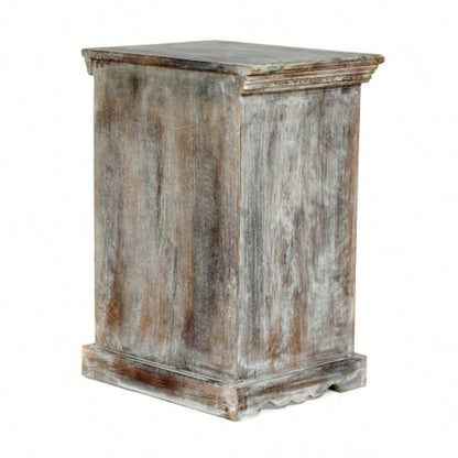 WOODEN NIGHTSTAND WITH 1 DRAWER 1 DOOR