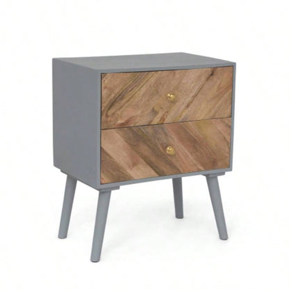 WOODEN/ MDF FITTED 2 DRAWER CABINET - KD