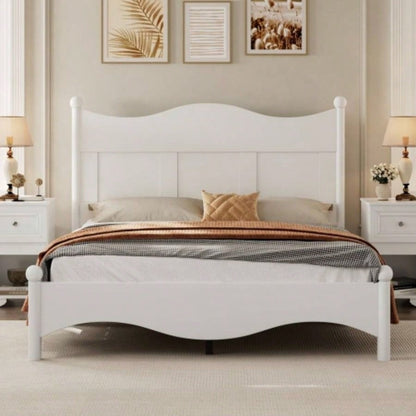 Elegant Design Nightstand with Drawer and Open Shelf Bedroom, Retro Style Bedside Table with Classic Design and Metal Handle, Gray