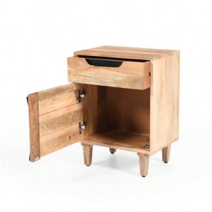 Natural Wood Nightstand