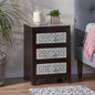 WOODEN 3 DRAWER BONE FITTED NIGHTSTAND