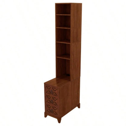 End Table with 3 Drawers, Corner Table with 4 Open Shelves, Tall Side Table Bedroom and Corner, Expect Arrival Date 2025/5/27