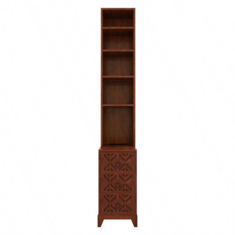 End Table with 3 Drawers, Corner Table with 4 Open Shelves, Tall Side Table Bedroom and Corner, Expect Arrival Date 2025/5/27