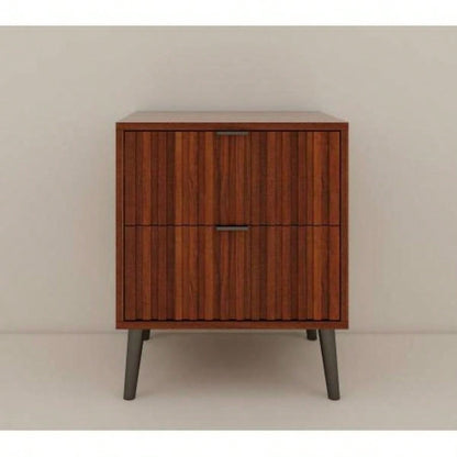 Wooden Nightstand with 2 Drawers
