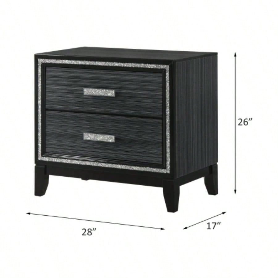 Haiden Weathered Black Nightstand