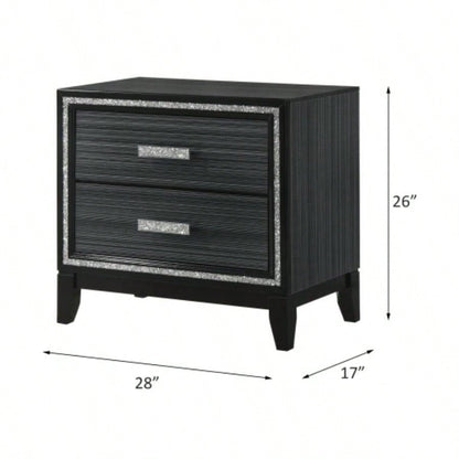 Haiden Weathered Black Nightstand