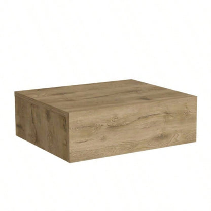 Floating Nightstand 5H, Modern Wall - Mounted Bedside Shelf with Drawer, Macadamia