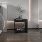 Night Table 16.5H, 1 spacious Shelf, Black