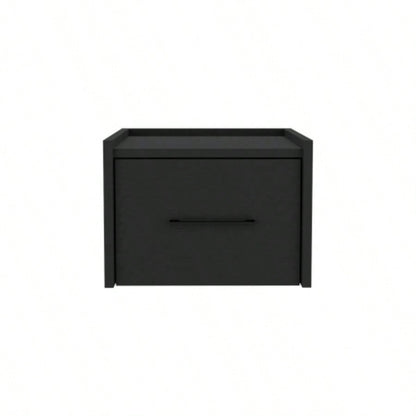 Floating Nightstand Calion, Bedroom, Black