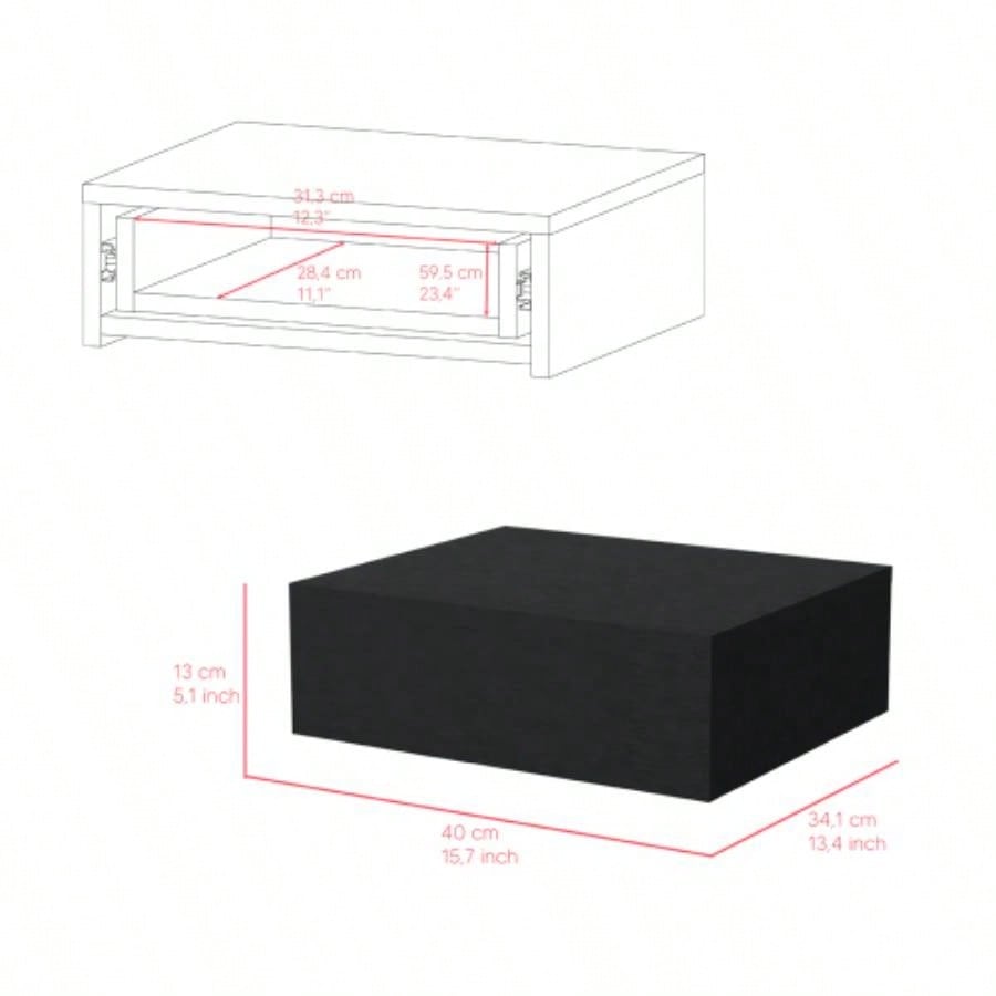 Nightstand Isola, Bedroom, Black