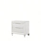 Tarian Pearl White Nightstand